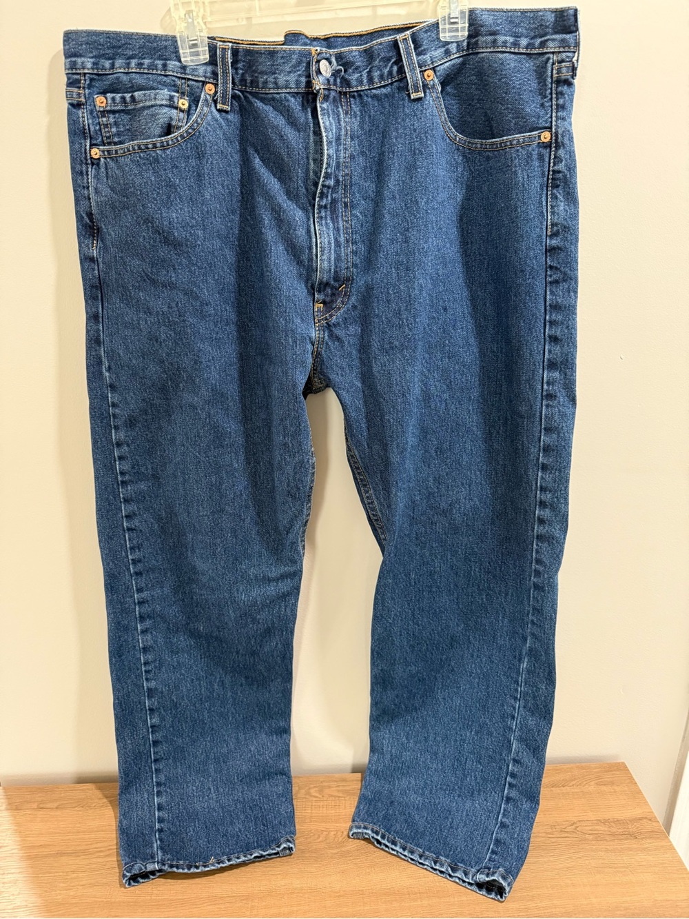 Levi's Men's Straight Fit Dark Blue Denim Jeans